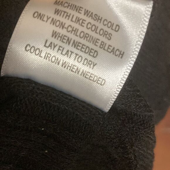 Modcloth Black Long Sleeve Polka Dot Knit Sweater Knee Length V-neck Dress Sz L - Picture 5 of 11